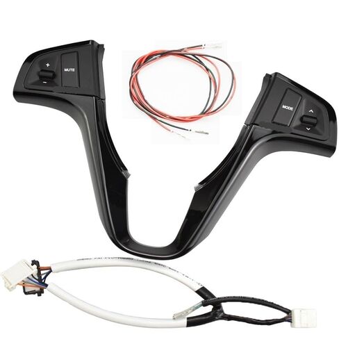 Steering Wheel Mounted Cruise Control Switch Butto Audio Volume Music Control Button Switch with Backlight Piano Black Steering Wheel/Fit for Hyundai Verna Solaris 2010-2015(No Light) in Saudi Arabia