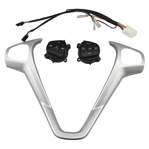 Steering Wheel Mounted Cruise Control Switch Butto Multi Function Steering Wheel Audio Cruise Control Buttons/Fit for Ford Fiesta MK7 MK8 Ecosport 2013 Wth Backlight Button Switch(Low) in Saudi Arabia