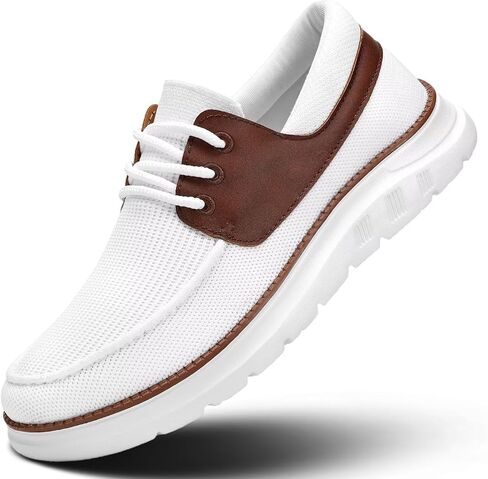 Mens Slip-On Loafers Comfortable Boat Shoes Lace Up Casual Walking Sneakers Mesh Business Oxfords Work Lightweight Soft Sole in Kuwait