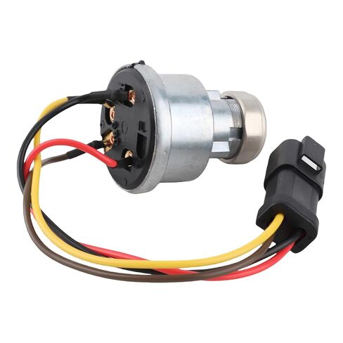 Ignition Switch High Sensitivity 2 Keys for CAT 906H 906H2 906K 906M Wheel Loader, Aluminium Alloy Excavator Ignition Switch for Backhoe Loader, Durable Material in Kuwait