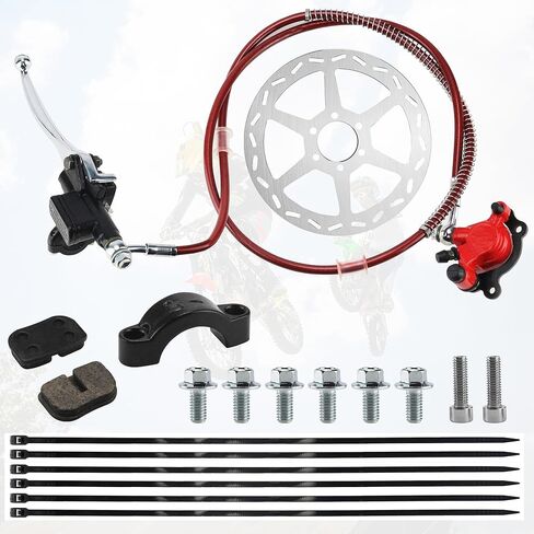 180mm/7.08'' Mini Bike Hydraulic Disc Brake Kit Brake Disc Rotor Master Cylinder Caliper Pads Assembly Parts for Baja DB30 Doodle Bug Blitz Dirt Bug Racer 97cc 79cc Predator 2.8hp Engine in Kuwait