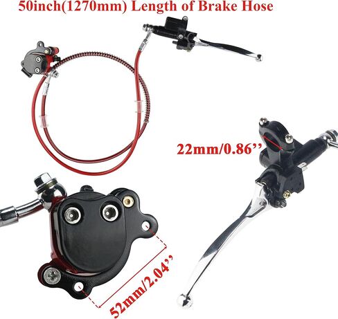180mm/7.08'' Mini Bike Hydraulic Disc Brake Kit Brake Disc Rotor Master Cylinder Caliper Pads Assembly Parts for Baja DB30 Doodle Bug Blitz Dirt Bug Racer 97cc 79cc Predator 2.8hp Engine in Kuwait