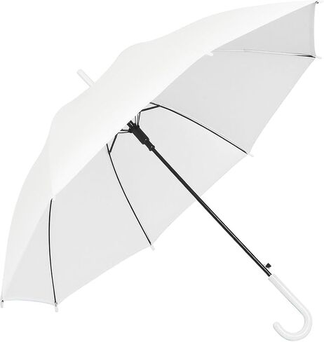 TopTie White Stick Umbrella Lightweight Umbrella with J-Handle DIA 35.4 Inches Ideal for All Ages in Saudi Arabia