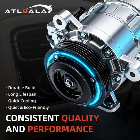 CO 29134C New Air Conditioner AC Compressor Compatible with Chevy Silverado 1500 2014-2019, Compatible with GMC Sierra 1500 2014-2019, Compatible with Chevy Suburban/Tahoe/GMC Yukon XL 2015-2020 in Kuwait