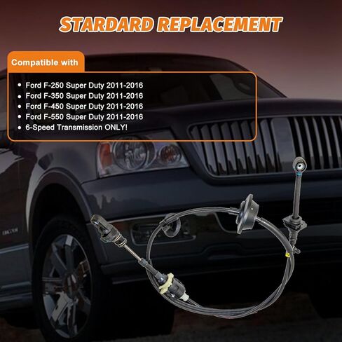 DC3Z7E395A Automatic Transmission Shift Cable Fit for Ford F-250 F-350 F-450 F-550 Super Duty 2011-2016, Gear Shifter Cable Replace 905-667 DC3Z-7E395-A BC3P7E395AB in Kuwait