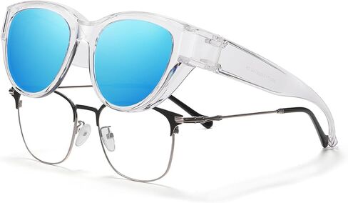 نظارات شمسية مستقطبة من HAOLOTA للنساء حماية من الأشعة فوق البنفسجية، التفاف صغير عصري حول النظارات الزائدة للقيادة in Kuwait