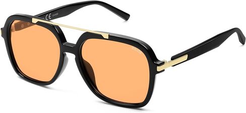 SOJOS Retro Polarized Aviator Sunglasses for Women Men, 70s 80s Trendy Square Aviators Sun Glasses SJ2672 in Saudi Arabia
