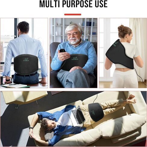 وسادة تسخين سنايلاكس لتخفيف آلام الظهر، مؤهلة من FSA HSA، وسادات تسخين كهربائية للتشنجات، الرقبة مع إيقاف تلقائي و6 مستويات للحرارة، قابلة للغسل في الغسالة، هدايا للنساء والرجال، أحمر in Kuwait