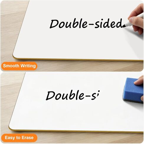 Small White Board Portable 9"x12", Personal Whiteboard for Students Mini Size, Dry Erase Whiteboards Double-Sided Lapboard, White Boards Easy to Clean, Classroom Drawing Dry Erase Lapboards (2 Pack) in Saudi Arabia