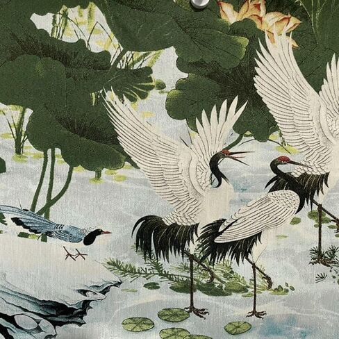 Chinese Embroidered Lotus Pond with Cranes Wall Hanging, Traditional Asian Art Tapestry, 60x160cm in Saudi Arabia