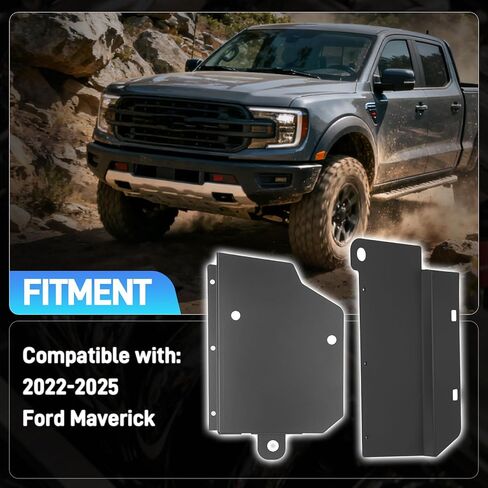 Aluminum Alloy Underbody Cavity Shield Cover Compatible with Ford Maverick 2022-2025 Left Rear Driver Side, Underbody Splash Shield Cover Rustproof Mud & Stone Prevention Accessory in Saudi Arabia