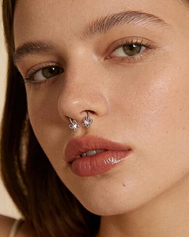 2PCS Horseshoe Septum Rings, 16G Cute Daith Jewelry, Stainless Steel Helix Daith Piercing Jewelry in Saudi Arabia