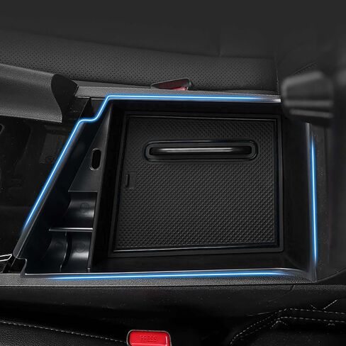 منظم وحدة التحكم المركزية من Autoorder لـ 2021 2022 2023 2024 Hyundai Elantra Accessories صندوق تخزين مسند الذراع صينية إدخال ثانوية مع 2 حصائر ملونة (لا تناسب نماذج كسر اليد اليدوية) in Saudi Arabia