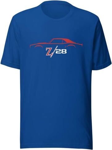 First Gen 1967 1968 1969 Chevy Camaro Z28 Red Outline Silhouette t-Shirt for Classic Car Owners in Saudi Arabia