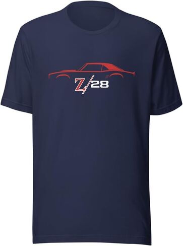 First Gen 1967 1968 1969 Chevy Camaro Z28 Red Outline Silhouette t-Shirt for Classic Car Owners in Saudi Arabia
