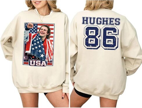 Jack Hughes USA Gold Hockey Shirt I Love My Country T-Shirt 86 Sweatshirt in Saudi Arabia
