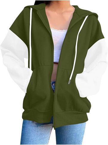 Zip Up Hoodies for Women 2026 Spring Soft Sweatshirts Casual Jackets in Saudi Arabia
