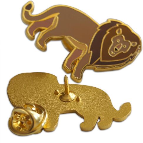 مجموعة Novel Merk Lion - دبوس طية صدر السترة ودبوس قبعة وربطة عنق على شكل حيوانات سفاري - مع حقيبة ظهر 3 قطع in Saudi Arabia