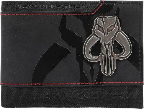 Star Wars The Mandalorian Bantha Skull Crest 3.5" Black Bifold Card Wallet in Saudi Arabia