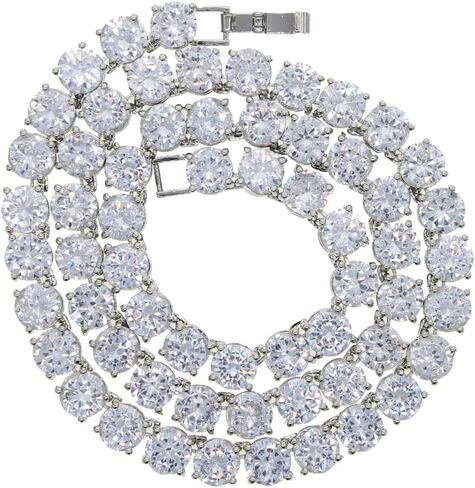 14K Gold Over S925 8mm Moissanite Tennis Necklace, Sleek Hip-Hop Style Jewelry, Dazzling Unisex Accessory for Fashion Enthusiasts,Dad Gifts in Saudi Arabia