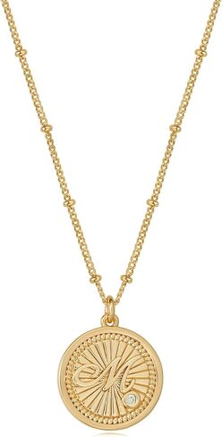 Bemoly القلائد الأولية للنساء 14K مطلية بالذهب مكعب زركونيا رسالة عملة قلادة قلادة شخصية رسالة A-Z مجوهرات هدايا in Kuwait