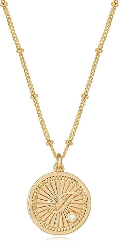 Bemoly Initial Necklaces for Women 14K Gold Plated Cubic Zirconia Letter Coin Pendant Necklace Personalized Letter A-Z Jewelry Gifts in Saudi Arabia
