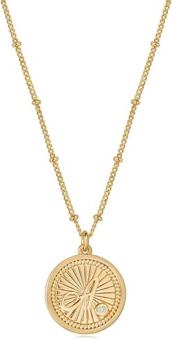 Bemoly Initial Necklaces for Women 14K Gold Plated Cubic Zirconia Letter Coin Pendant Necklace Personalized Letter A-Z Jewelry Gifts in Saudi Arabia