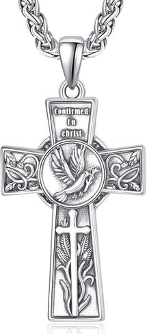 Confirmation Gifts Sterling Silver Confirmed in Christ Religious Catholic Jewerly in Saudi Arabia