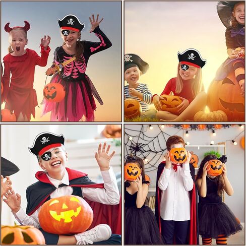 5 PCs Pirate Accessories, Kids Felt Eye Patch And Hat, Pirate Headband, Hook for Boys Girls Halloween Pirate Party Supplies in Saudi Arabia