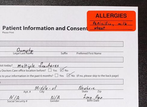 ChromaLabel 1 x 2.25 Inch Allergy Labels, 250 Labels per Dispenser Box, Fluorescent Red-Orange, Imprinted: Allergies in Saudi Arabia
