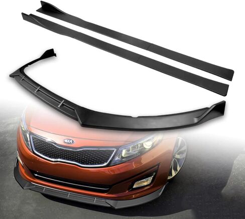 Q1-TECH, 9-Piece Front Bumper Lip & Side Skirt Extensions Diffuser Compatible with 2014-2015 Kia Optima (Do Not Fit Hybrid Model, Front Bumper Lip Spoiler Air Chin Body Splitter ABS (Painted Black) in Saudi Arabia
