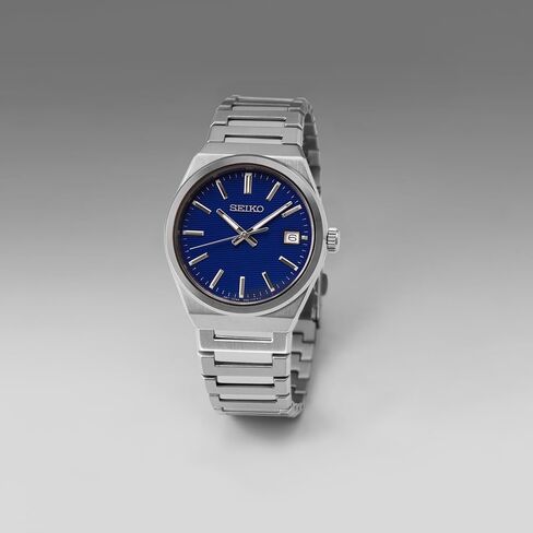 SEIKO Men's Blue Dial Silver Stainless Steel Band Classic Analog Quartz Watch in Saudi Arabia
