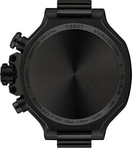 Tissot T-Race Chronograph 38mm, Swiss Quartz Watch, Stainless Steel Case with Black PVD Coating, Black Dial, T1418173705100 in Saudi Arabia