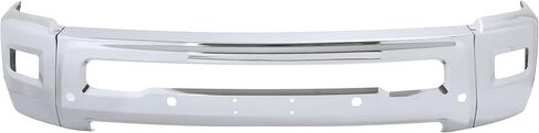 Front Bumper Face Bar 3Pcs Compatible with 2010 Dodge Ram 2500 3500 & 2011-2018 Ram 2500 3500 W/Fog Lamp & Park Sensor Holes Replace 68260085AA CH1002405 Steel Chrome Silvery in Saudi Arabia