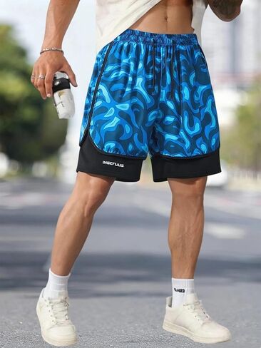 Tie dye Shorts Men's Outdoor Quick Drying Lined Fitness Pants Casual Trend in Saudi Arabia