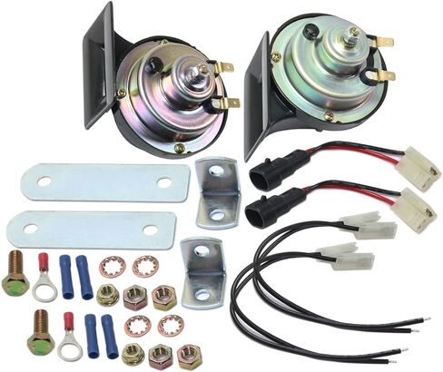 Replacement Horn Pair Driver and Passenger Compatible with Chevrolet Silverado 1500, Silverado 2500 HD, Silverado 3500, Tahoe, Suburban, Express V8 Gas (Select 2001-2002 Models) in Saudi Arabia