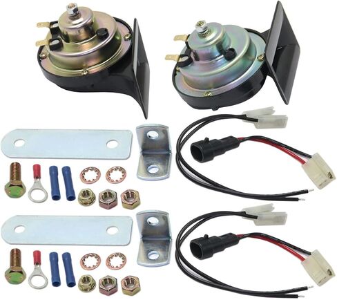 Replacement Horn Pair Driver and Passenger Compatible with Chevrolet Silverado 1500, Silverado 2500 HD, Silverado 3500, Tahoe, Suburban, Express V8 Gas (Select 2001-2002 Models) in Saudi Arabia