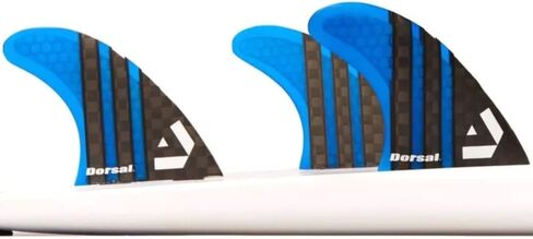DORSAL Surfboard Fins Thruster 3 Set FCS Compatible Red Medium Carbon Fiber with Honeycomb Hexcore in Saudi Arabia
