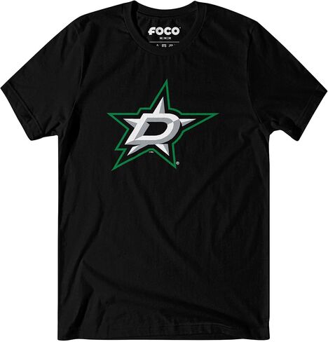تي شيرت FOCO رجالي بشعار فريق NHL الأساسي أسود بأكمام قصيرة in Saudi Arabia