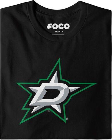 تي شيرت FOCO رجالي بشعار فريق NHL الأساسي أسود بأكمام قصيرة in Saudi Arabia