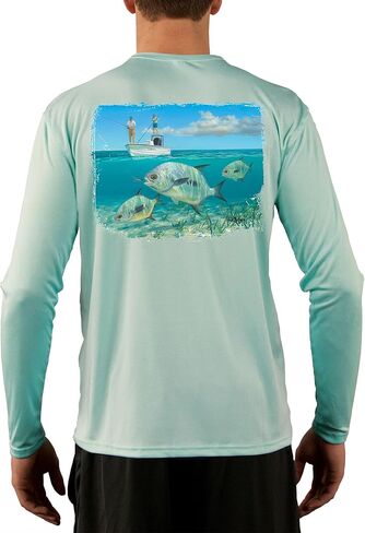 قميص Skiff Life Florida Key West Permit - قمصان Paradise Hewes Lappy لصيد الأسماك للرجال in Saudi Arabia