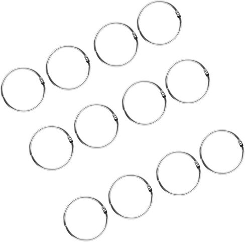 12pcs Metal Snap Ring Multi Purpose Curtain Ring Keychain Holder Silver Inside Diameter for Loose Leaf Binders Scrapbooking and Home Decor in Saudi Arabia