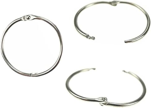 12pcs Metal Snap Ring Multi Purpose Curtain Ring Keychain Holder Silver Inside Diameter for Loose Leaf Binders Scrapbooking and Home Decor in Saudi Arabia
