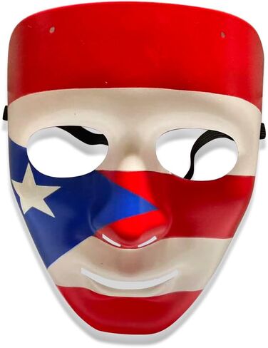 Puerto Rican Flag Mask – Boricua Pride Costume Mask for Halloween, Carnival, Mardi Gras, Festivals, Masquerade Parties, Music Raves & Latin Events – One Size Fits Most in Saudi Arabia
