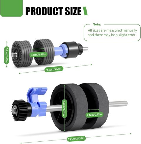 B12B819031 Scanner Exchange Roller Kit Replacement Compatible for Epson DS-530 ES-400 ES-500W ES-865 FF-680W DS-570W DS-575 DS-770 DS-780 DS-870 DS-970 DS-975, Replace B12B819041 in Kuwait