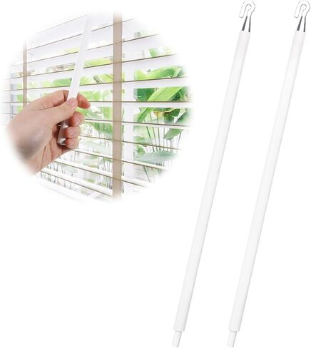 24 Inch Blind Wand Replacement, 2 Pcs Detachable Plastic Blind Rod with Hook Blinds Stick Replacement Tilt Wand Replacements Window Wand Replacements Vertical Blinds Parts for Window Shades in Saudi Arabia