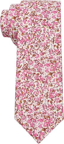 Men's Cotton Printed Floral Tie 2.5" Skinny Necktie with Flower Pattern,Gift Box in Saudi Arabia