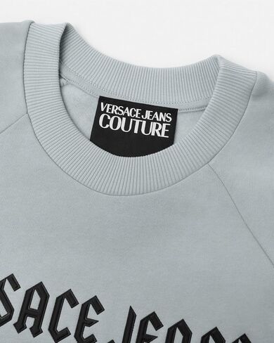 VERSACE JEANS COUTURE Ice Grey Cotton Mens Sweatshirt in Saudi Arabia