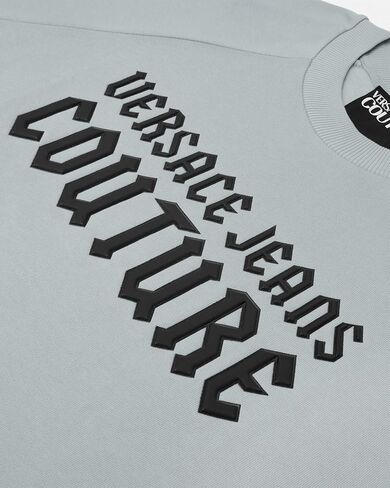 VERSACE JEANS COUTURE Ice Grey Cotton Mens Sweatshirt in Saudi Arabia