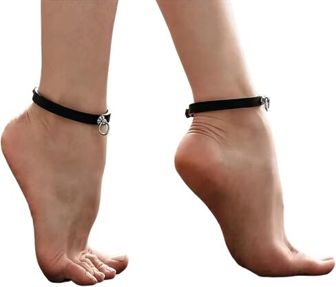 Adjustable Leather Ankle Strap with Soft Inner Lining Anklet Charm Chain Suitable for Comfort and Retro Modern Styles in Saudi Arabia